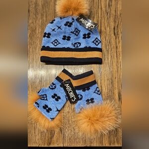 Blue and Tan Kids Winter Set